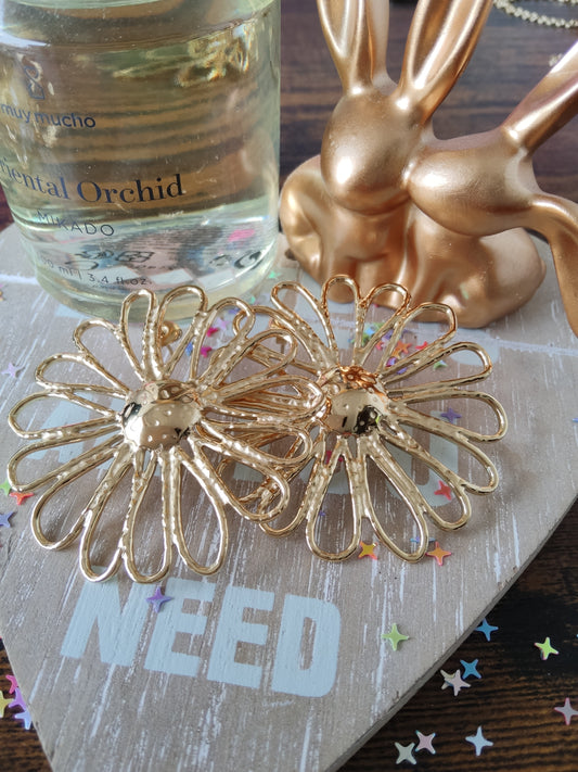 Boucles d'oreilles fleurs grande