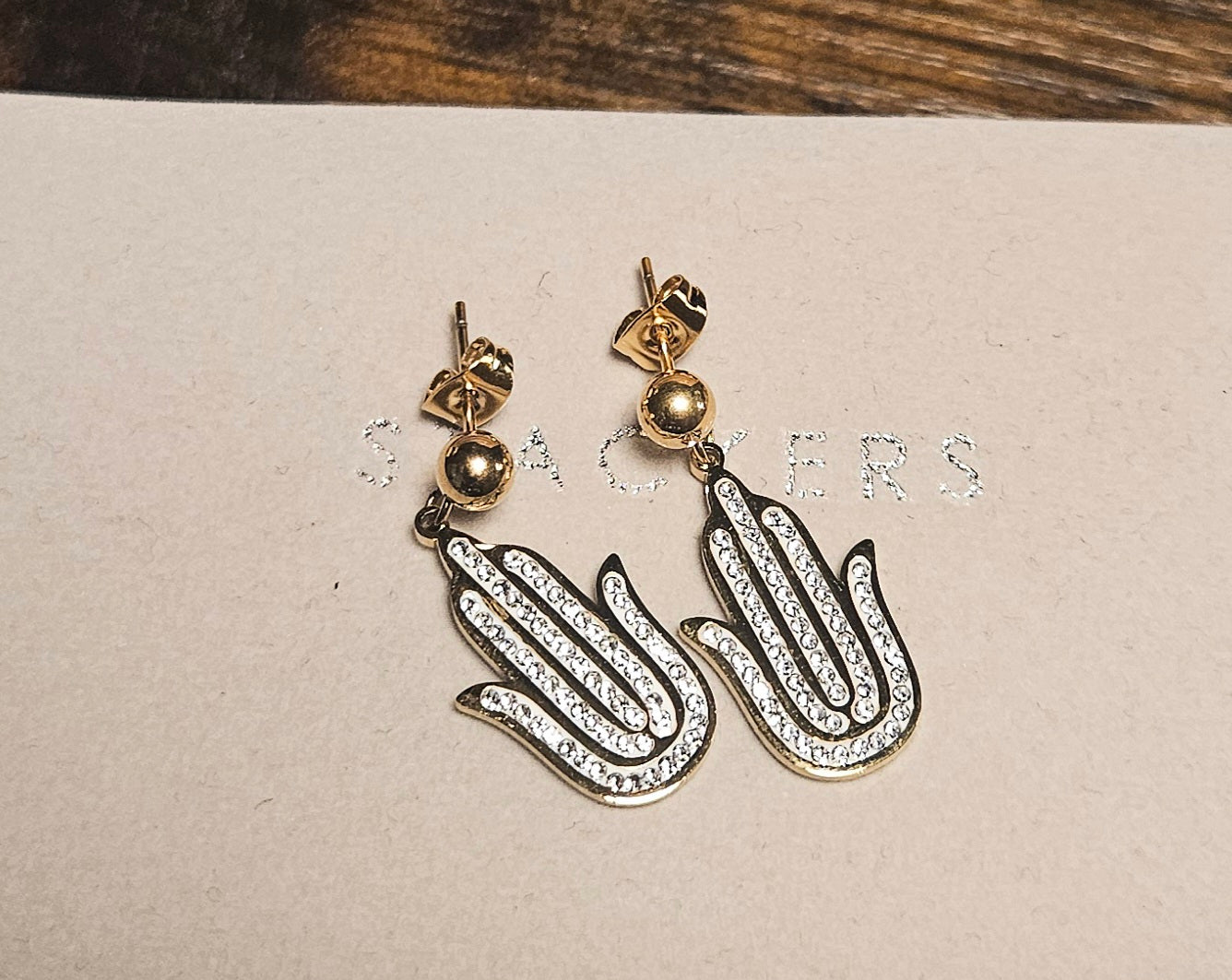 Boucles d'oreilles main de fatma