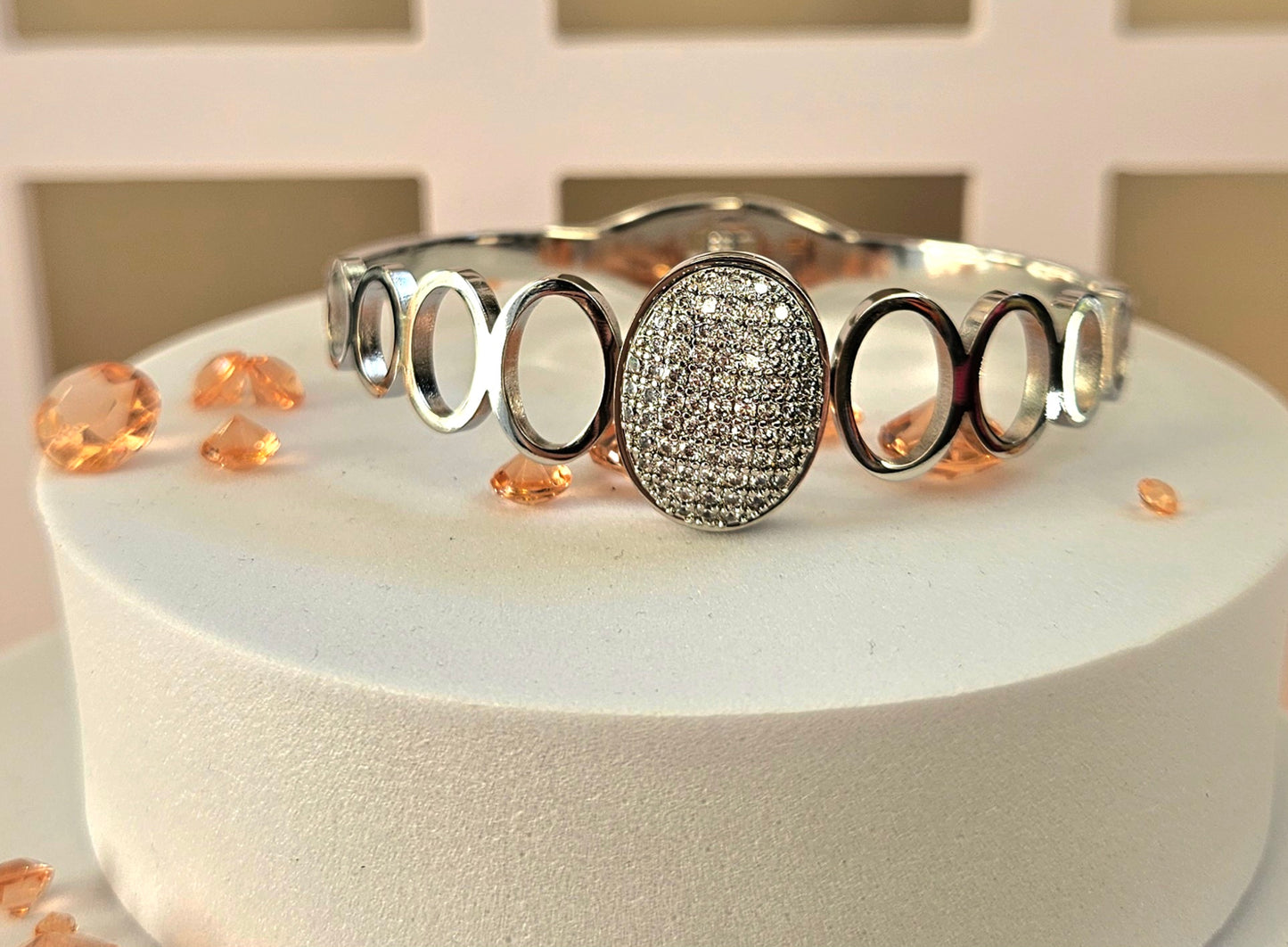 Bracelet argent strass
