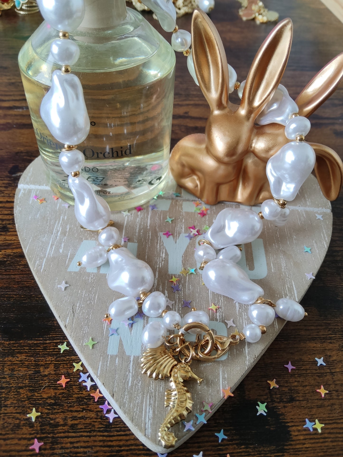 Collier perles hippocampe
