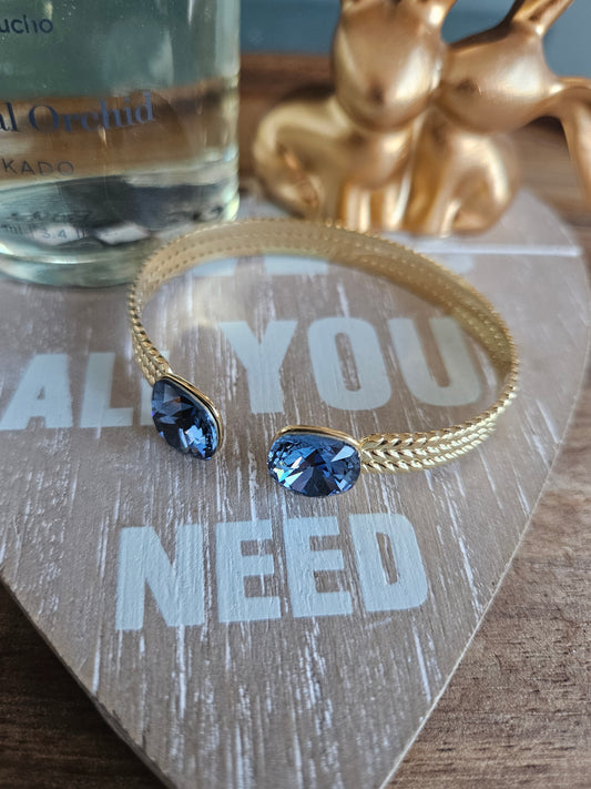 Bracelet swaroski bleu mer