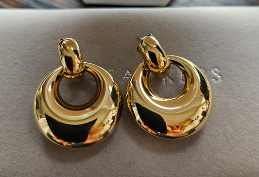 Boucles d'oreilles ronde ovale