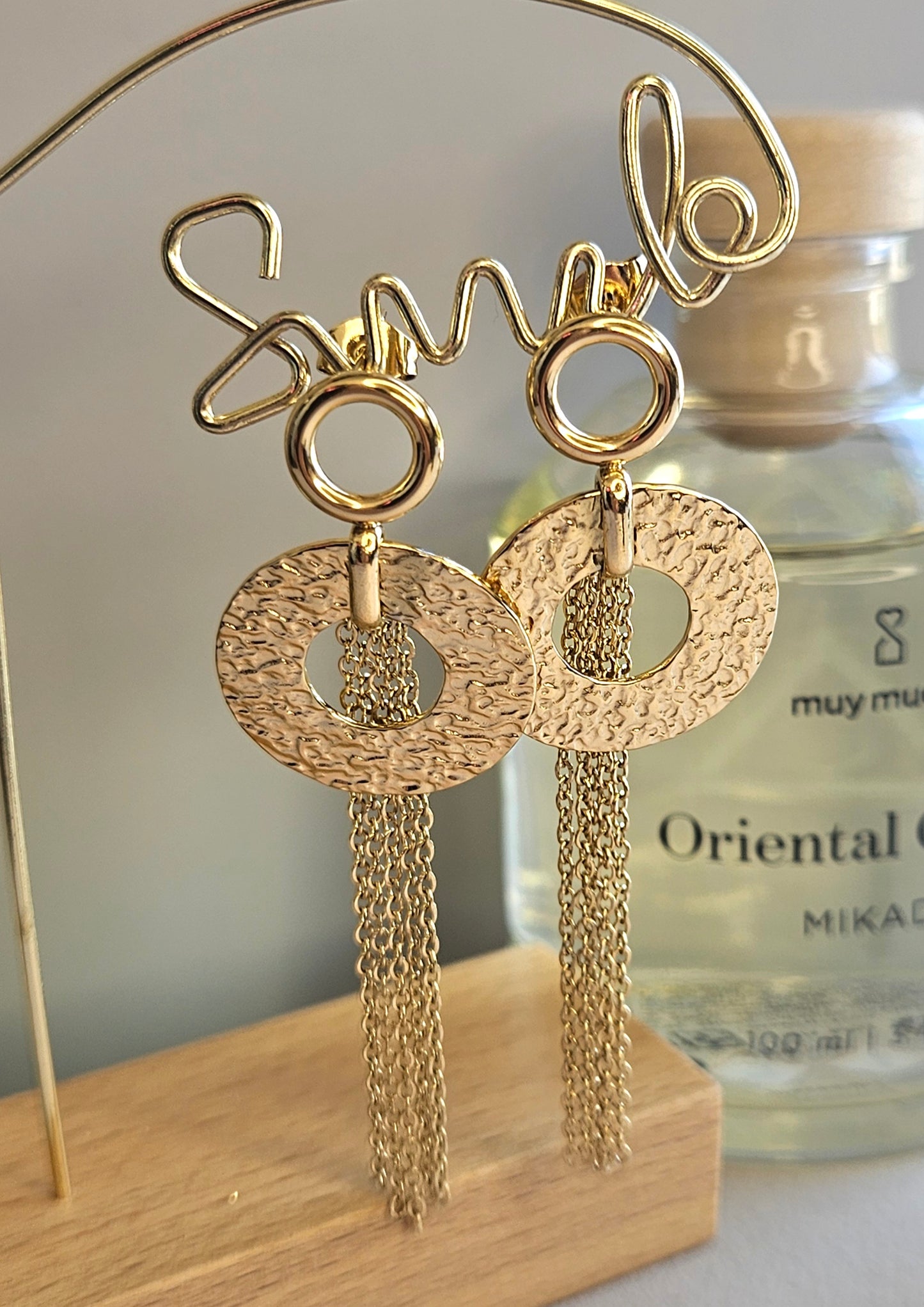Boucles d'oreilles créoles chaine