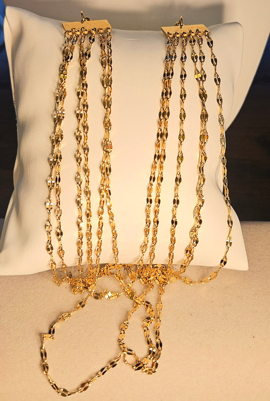 Collier multichaines mailles fines