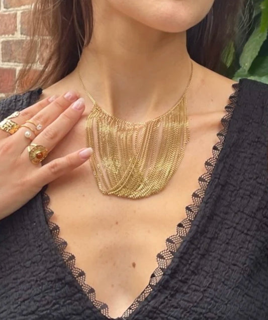 Collier multichaines vague