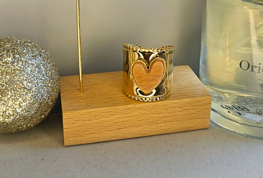 Bague abricot pierre