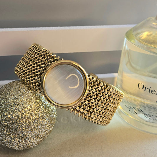 Bracelet manchette pierre blanche
