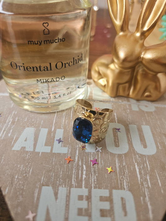Bague Swarovski bleue
